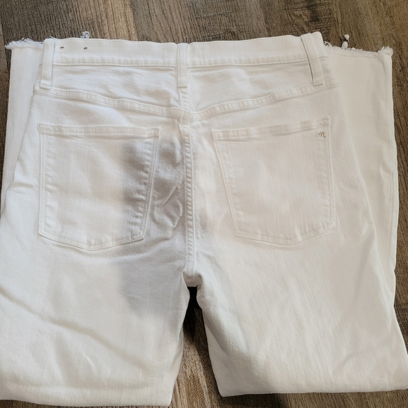 Madewell High Rice  Skinny CropThread White Skinny Distressed Jeans - Picture 3 of 13